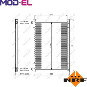 CONDENSER AIR CONDITIONING 35064 FOR VOLVO FL6 FLC FS7 TD63E/61GA/61G 5.5L 6cyl - Picture 1 of 8