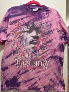Vintage 1990s Jimi Hendrix Experience Tie Dye Shirt Size Xl - Bild 1 von 4