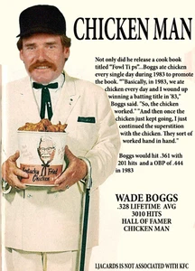 Pegatina troquelada vinilo personalizada meme retro chicken Man Wade Boggs KCF 3,5x2,5 - Imagen 1 de 1