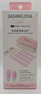 Dashing Diva Glaze Semi-Cured Gel Starter Kit 32 Pc with LED Lamp, Lovely Pink - Picture 1 of 6
