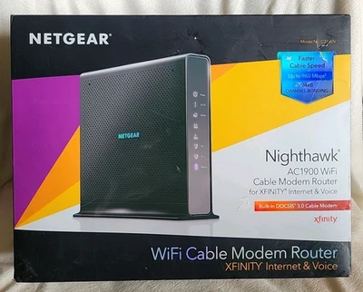 NETGEAR Nighthawk Wireless Cable Modem Router - Model # C7100V-100NAS FREE SHIP - Image 1 of 4