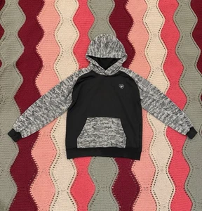 Ariat Boys Large Hoodie Patriot Desert Camo Sweatshirt Pullover - Picture 1 of 3