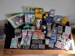 Junk Drawer Lot, Sports/Pokemon Cards, Packs, Watch, Looneytune Socks, Coin, Etc - Picture 1 of 20