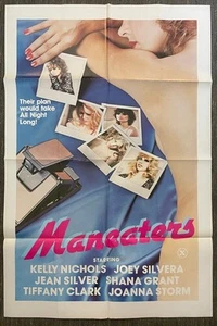 Maneaters 1984 Original Movie Poster Sexploitation Kelly Nichols Shana Grant - Picture 1 of 1
