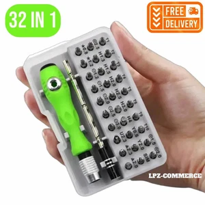32 in 1 kleiner magnetischer Schraubendreher Set Torx Schraubendreher Profi Reparatur Werkzeug Kit - Bild 1 von 8