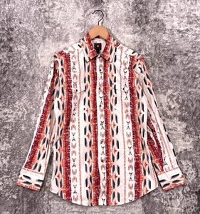 Vintage Panhandle Western Shirt Medium Mens Pearl Snap Aztec Southwestern Cowboy - Picture 1 of 6