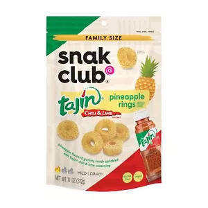 Snak Club Tajin Pineapple Rings Gummy Candy, Fruit Candy Gummies with Chili - Picture 1 of 7