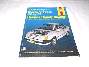 1984-1994 FORD TEMPO & MERCURY TOPAZ AUTOMOTIVE REPAIR MANUAL HAYNES FREE S/H // - Picture 1 of 3