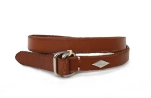 NEW $48 FOSSIL LEATHER DOUBLE WRAP BRACELET JF02071040 - Picture 1 of 3