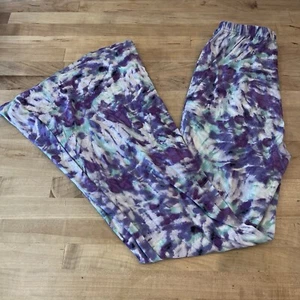 New Look Flared Tie Dye Leggings Size Large - Picture 1 of 6