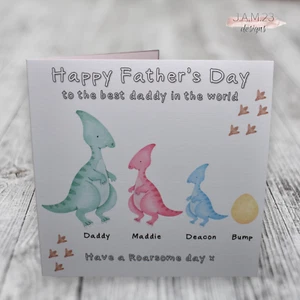 Personalised  Father's Day Card Fathers Dad Grandad Daddy Birthday from Children - Picture 1 of 11