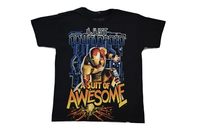 Marvel Youth Boys Iron Man 3 I Just Downloaded A Suit Of Awesome Funny Shirt New - Image 1 of 4