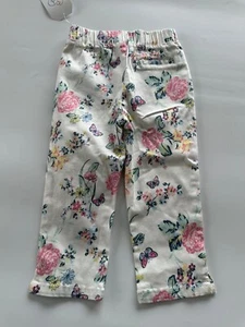 Flapdoodles Girl's Floral Pull On Pants Size 5 NEW - Picture 1 of 4