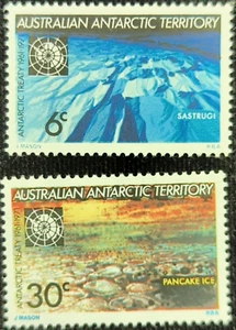 Australian Antarctic Terr 1971 #L19-L20 Treaty OGNH centered nice color - Picture 1 of 6