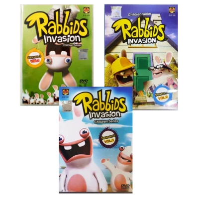 Rabbids Invasion Season 3 Vol.1-3 DVD French Kids Series Region All Free Ship - Image 1 of 4