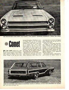1966 MERCURY COMET / CYCLONE GT ~ ORIGINAL NEW CAR PREVIEW ARTICLE / AD - Picture 1 of 1
