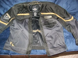 Mens Harley Davidson Motorcycle Riding Jacket XXL 2XL Black Gray Genuine Gear - Picture 1 of 10