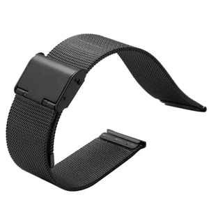 20mm Black Stainless Steel Mesh Bracelet Watch Band Wrist Strap Replacement - Picture 1 of 8