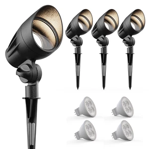 GOODSMANN Low Voltage Landscape Lighting LED 2700K 400 Lumen 4 Pack for Outdoor - Picture 1 of 7