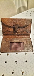 Vintage Old Calf Brown Leather Wallet - Made in England 1960's - Picture 1 of 12