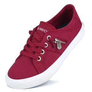 Women Slip On Shoes Low Top Classic Fashion Canvas Sneakers Walking Running Shoe - Picture 1 of 17