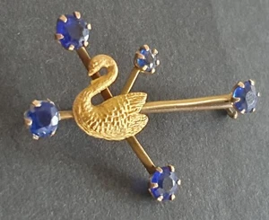 Antique 9ct Australian Southern Cross & Swan Brooch, H. SIMONSEN Melbourne - Picture 1 of 13