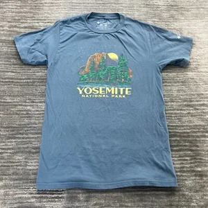 Yosemite Shirt Size S Mens National Park Short Sleeve T-Shirt Blue - Picture 1 of 6