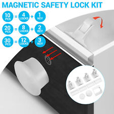 10/20/30PCS Magnetic No Drilling Cabinet Drawer Cupboard Baby Kids Safety Locks