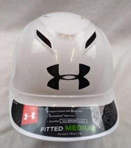 Under Armour UABH-200 M Fitted Adult Batting Helmet White 6-7/8 to 7-1/8 - Bild 1 von 10