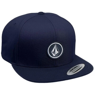 Volcom Mens Navy Full Stone Adjustable The Authentic Snapback Hat Cap by Yupoong - Image 1 of 3