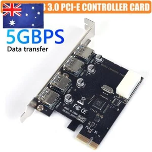 4 Ports USB PCIE Expansion Card PCI Express PCIe USB 3.0 High Speed Hub Adapter - Afbeelding 1 van 8