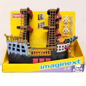 NEUF Fisher Price IMAGINEXT Crossbones rouge bleu bateau pirate canon 2 figurines 2012 - Photo 1 sur 11