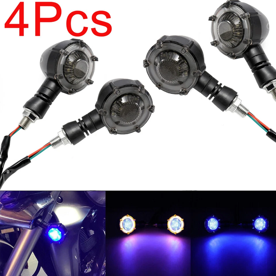 4X LED Turn Light for Honda CB450 CB500 CB350 CB350F XL350 XL250S Foto 1 de 4