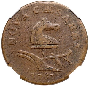 1787 M 38-Y R-3 NGC VF 20 New Jersey Colonial Copper Coin - Picture 1 of 3