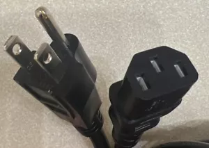 6ft Universal Power Cord 3 Prong for TV Computer Monitors Appliance Etc 16AWG - Picture 1 of 7