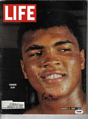 Muhammad Ali Signed Cassius Clay Life Magazine Mar 1964 PSA ITP 4A54050 Grade 10 - Image 1 of 2