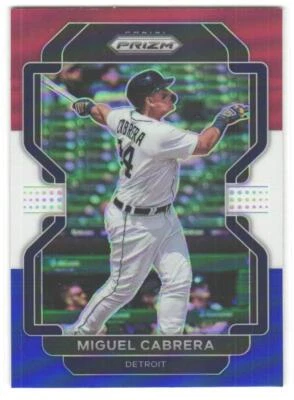 2022 Panini Prizm Miguel Cabrera #211 Red/White/Blue Prizm - Image 1 of 2