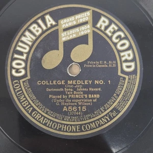 Columbia A5615 - 78rpm Record - Prince’s Band (College Medley #1 / College M #2) - Picture 1 of 9