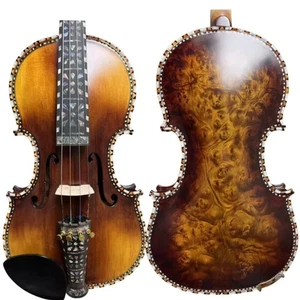 New bird's eye Strad style SONG master inlay shell 4/4 violin,sound clear #15866 - Picture 1 of 10