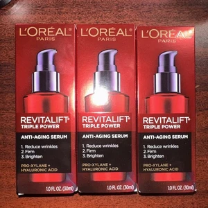 LOTE DE 3 L'Oreal Paris Revitalift Triple Power Suero Antienvejecimiento 1 fl oz NUEVO - Imagen 1 de 1