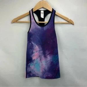Ivivva (lululemon) Purple and Blue galaxy racer back tank size 6 - Picture 1 of 6