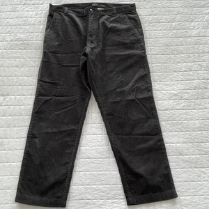Quiksilver Corduroy Pants Tapered Fit Black Cords Indie Skater Mens Size 36 x 26 - Picture 1 of 9