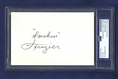 Joe Frazier Autographed First Day Cover Postcard Pro Boxing Champion PSA SLAB - Image 1 of 3