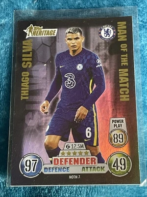 2021-22 Topps Match Attax UCL Extra - Man of the Match Thiago Silva #MOTM 7 - Image 1 of 2