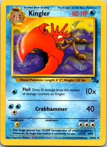 Kingler Uncommon Fossil 38/62 MP - Picture 1 of 2