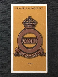 1917 Player's Colonial & Indian Army Badges #24 India Excellent - Picture 1 of 2