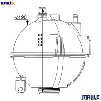 EXPANSION TANK COOLANT CRT 210 000S FOR BMW X3/SAV/F25 X4/SUV/F26 N20B16 1.6L - Image 1 of 4