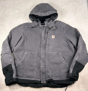 Carhartt Full Swing Jacke Herren Gr. XXL Tall Grey Duck Canvas abnehmbare Kapuze - Bild 1 von 9