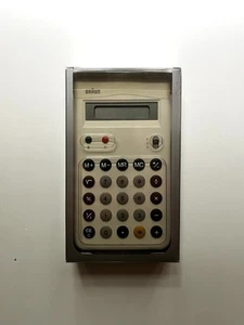 BRAUN ET55 control LCD Taschenrechner weiß OVP calculator full set 1981 Rams Era - Photo 1/13