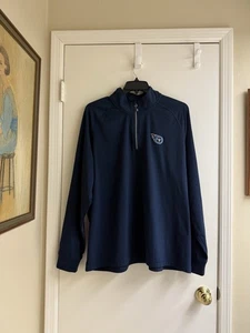 Tennessee Titans Cutter & Buck 1/4 Zip LS pullover XXL Embroidered Logo Navy - Picture 1 of 8